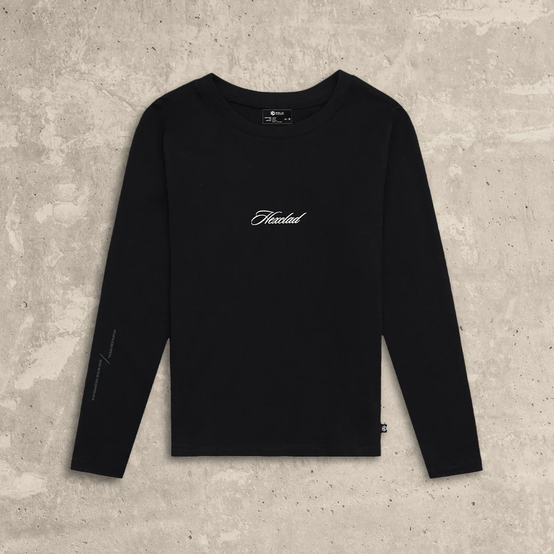 Cursive Hexclad Women’s Long-Sleeve T-Shirt - Image 3