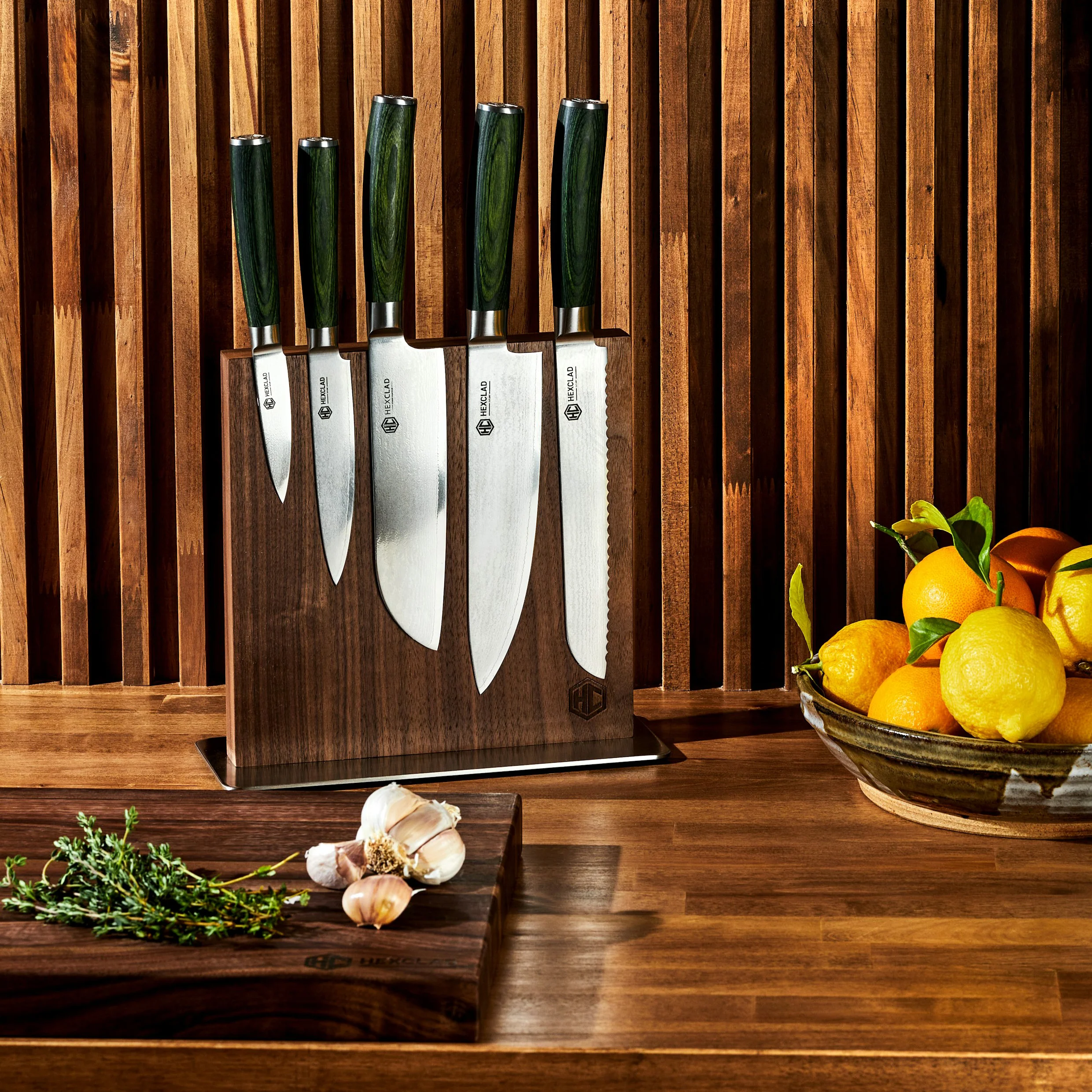 Magnetic Knife Block, Walnut - Image 4